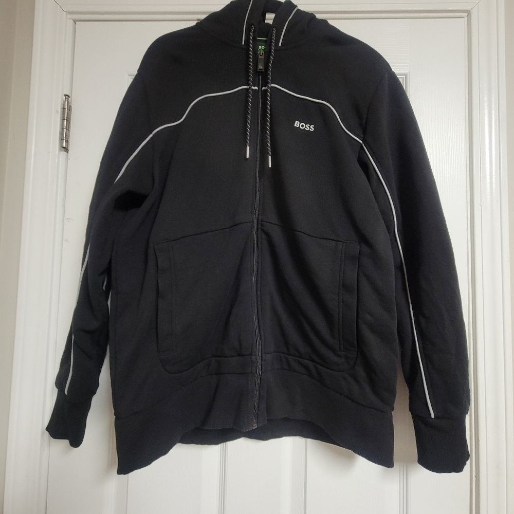Hugo Boss Men's Zip-Up Hooded Sweatshirt Size Xl.
